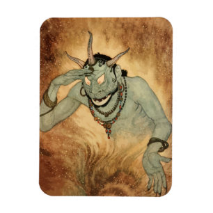 Íman Gênio das Mil e uma Noites por Edmund Dulac