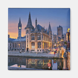 Íman Gent, Bélgica, pondo sol
