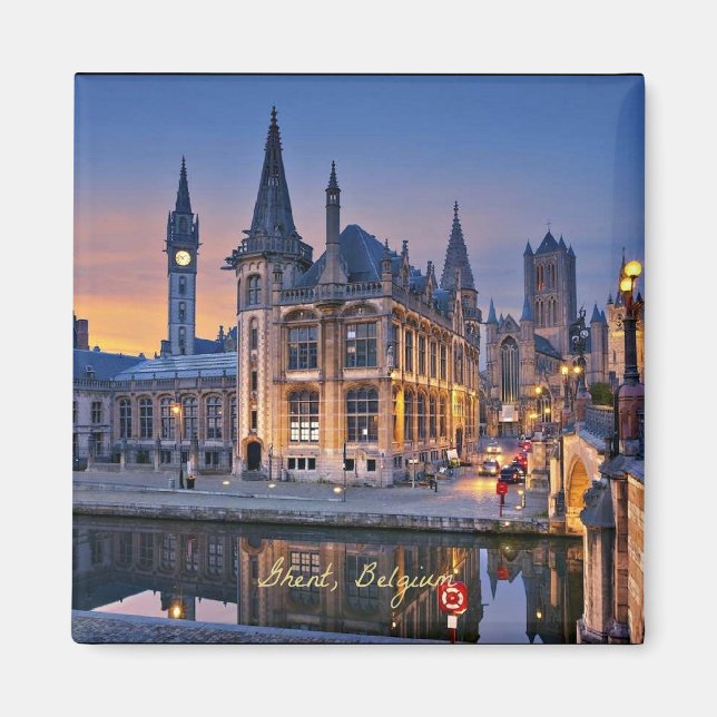 Íman Gent, Bélgica, pondo sol (Frente)