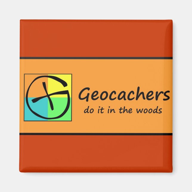 Íman Geocachers fazem isso na floresta (Frente)