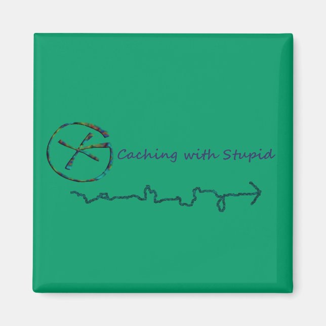 Íman Geocaching Com Estúpido (Frente)