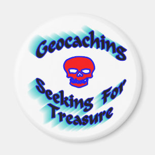 Íman Geocaching que procura para o tesouro