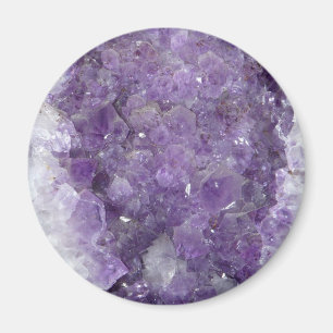 Íman Geode Amethyst - pedra preciosa de cristal violeta