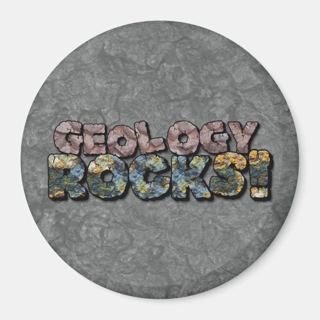 Íman Geologia Rocks! Humor de Ciência do Geek nerd (Frente)