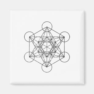 Íman Geometria Sagrada Cubo de Metatron Psicodélico Vin