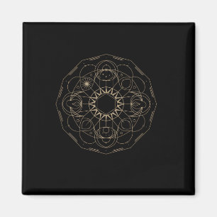 Íman Geometria Sagrada Cubo de Metatron Yoga Espiritual