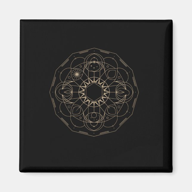 Íman Geometria Sagrada Cubo de Metatron Yoga Espiritual (Frente)