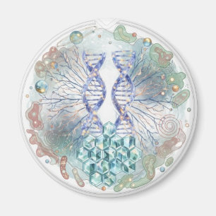 Íman Geometria Sagrada Hélice de DNA Cristal Arte Ciênc