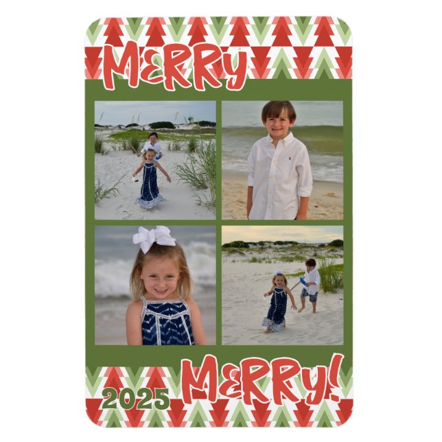 Íman Geometric Christmas Tree Grove (Vertical)