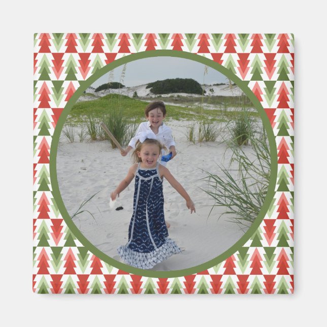 Íman Geometric Christmas Tree Grove (Frente)