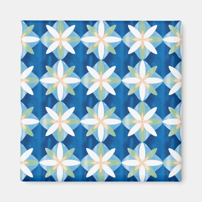Íman Geometric diamond flowers (Frente)