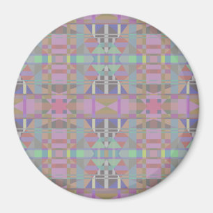 Íman Geométrica Rosa Púrpura Verde