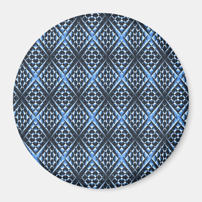 Íman Geometricamente Azul. (Frente)