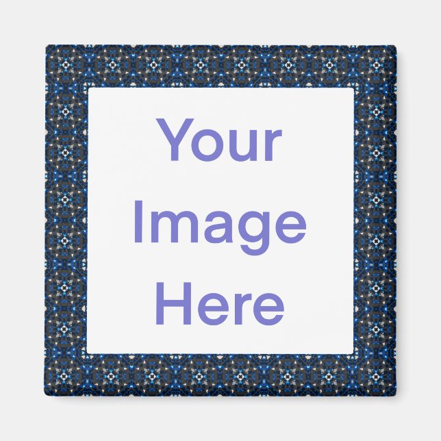 Íman Geométrico Azul Colorido (Frente)