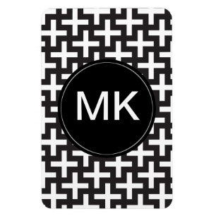 Íman Geométrico preto e branco