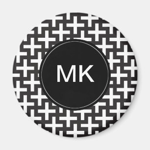 Íman Geométrico preto e branco