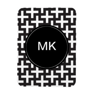 Íman Geométrico preto e branco