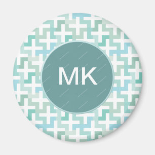 Íman Geométrico verde de Seafoam