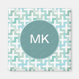 Íman Geométrico verde de Seafoam