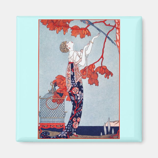 Íman George Barbier "L'Oiseau Volage" 1914 (Frente)
