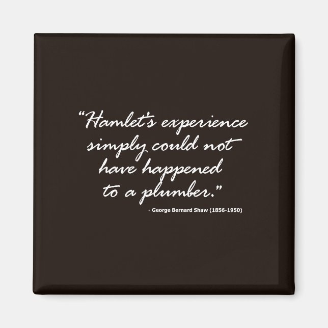 Íman George Bernard Shaw sobre Hamlet (Frente)