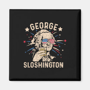 Íman George Sloshington Washington Vintage 4 De Julho