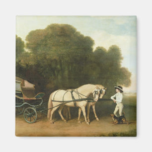 Íman George Stubbs   Phaeton com Par de Creme Pon