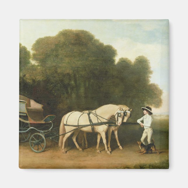 Íman George Stubbs | Phaeton com Par de Creme Pon (Frente)
