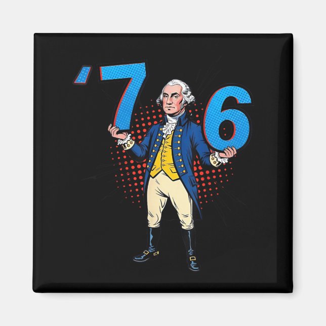 Íman George Washington 76 Expulsou Seis Sete (Frente)