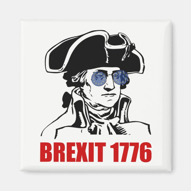 Íman George Washington Brexit 1776 Bandeiras da UE (Frente)