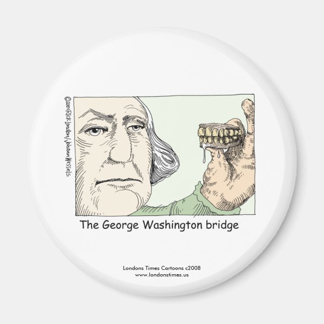Íman George Washington Bridge Funny Novelty Magnet (Frente)