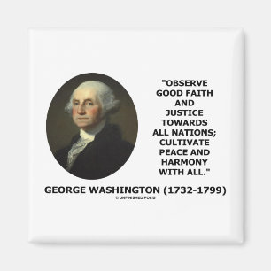 Íman George Washington observa uma citação de justiça d