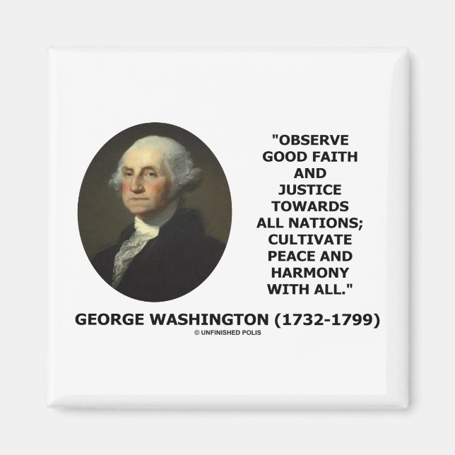 Íman George Washington observa uma citação de justiça d (Frente)