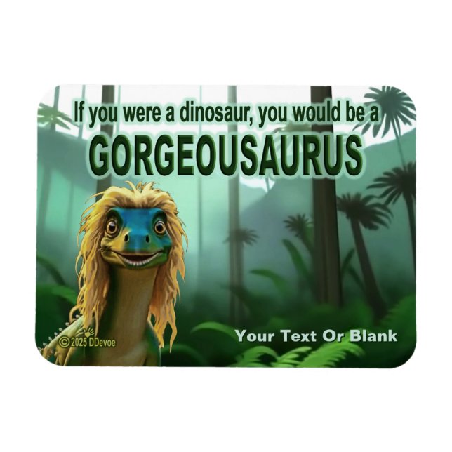 Íman Georgeousaurus Blond Dinossaur (Horizontal)