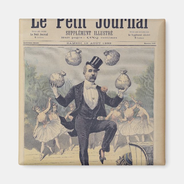 Íman Georges Clemenceau fazendo malabarismo com bolsas  (Frente)