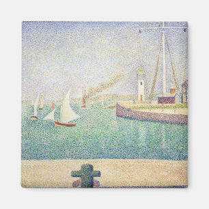 Íman Georges Seurat - Entrada do porto de Honfleur