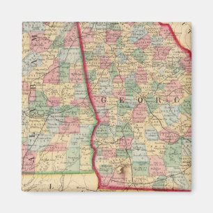 Íman Georgia, Alabama Map by Mitchell