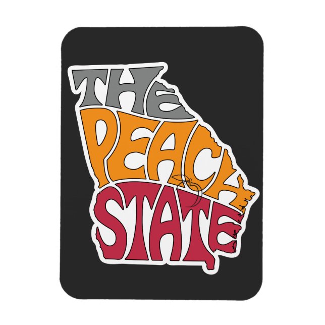 Íman Georgia Apelido Word Art (Vertical)