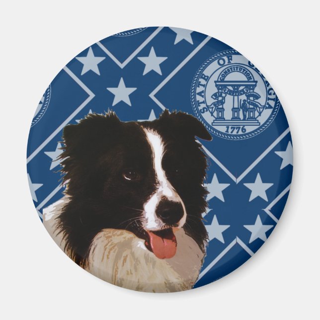 Íman Georgia Border Collie (Frente)