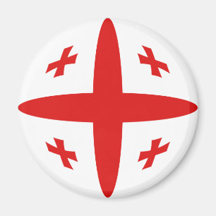 Íman Georgia Fisheye Flag Magnet