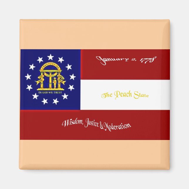 Íman Georgia Flag Magnet (Frente)