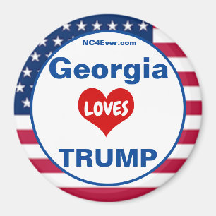Íman Georgia LOVES TRUMP Fridge Patriotic