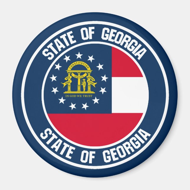 Íman Georgia Round Emblem (Frente)