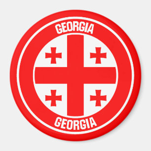 Íman Georgia Round Emblem