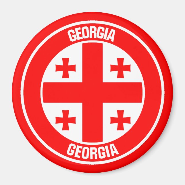 Íman Georgia Round Emblem (Frente)