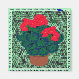 Íman Gerânios em Mosaicos