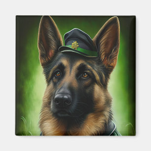 Íman German shepherd Cachorro na Rua.