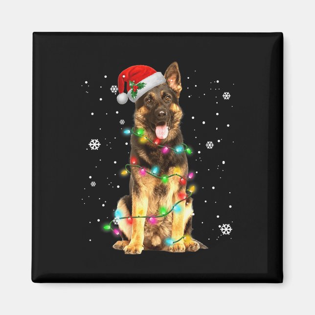 Íman German shepherd Cão Árvore Natal Cachorro Presente (Frente)