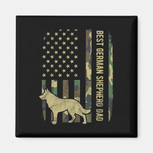 Íman German shepherd Cão Pai Camuflagem Bandeira Americ