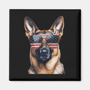 Íman German shepherd com a Independência de Bandeira do